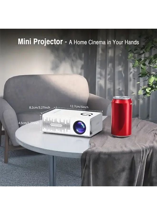 Black Smart Mini Projector 1080P Home Theater Built In Speaker USB AV SD Compatible - Image 2